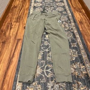 Green adidas joggers